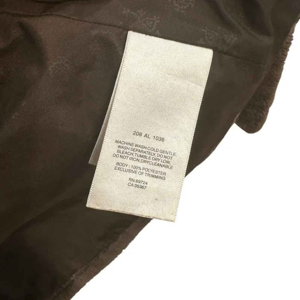 Columbia Women’s Chocolate Brown Zip Up‎ Outdoor Layer Fuzzy Fleece Vest Size S